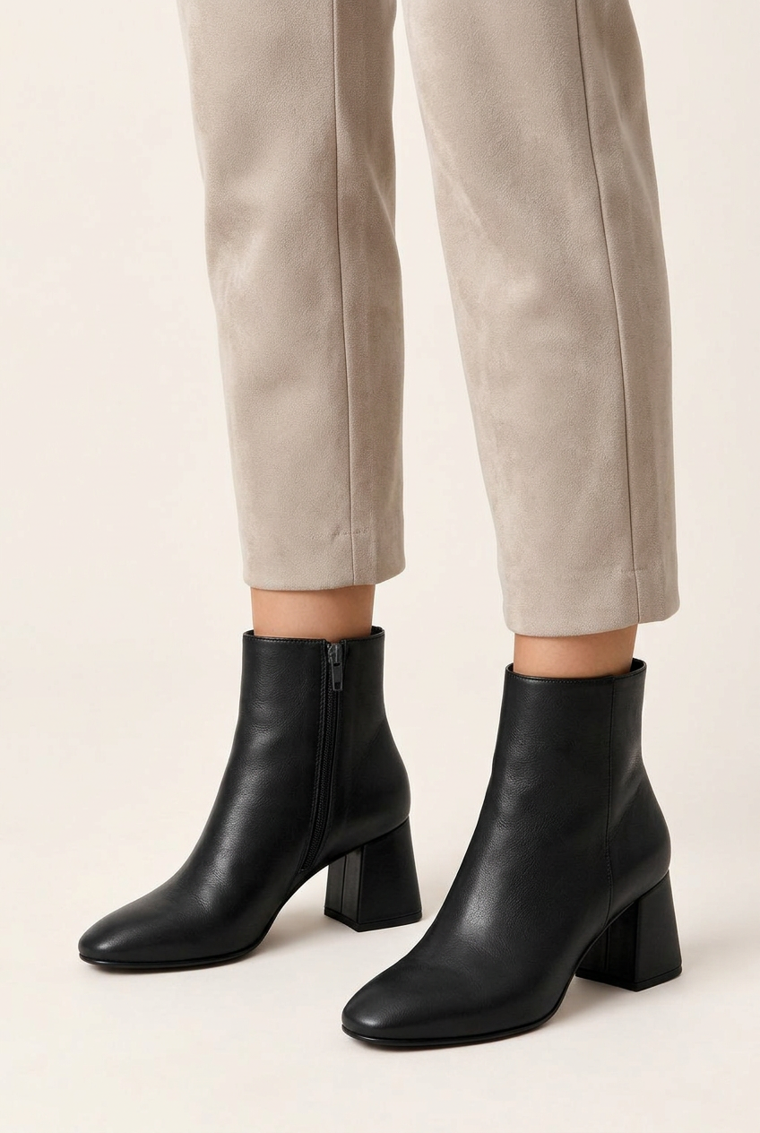 Block-Heel Ankle Boots