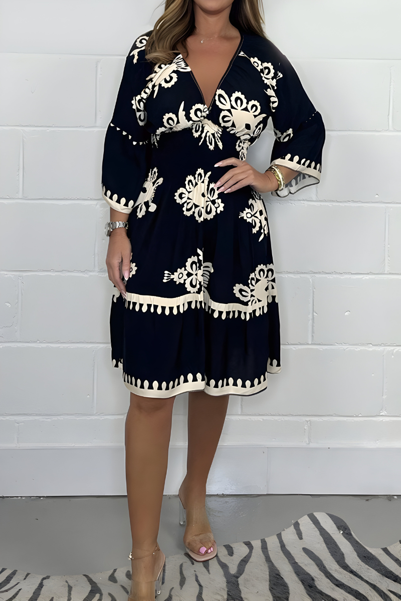 Embroidered Boho Midi Dress