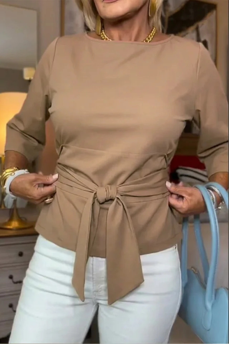Tie Waist Draped Top