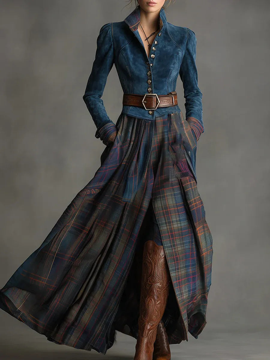 Checked Maxi Dress
