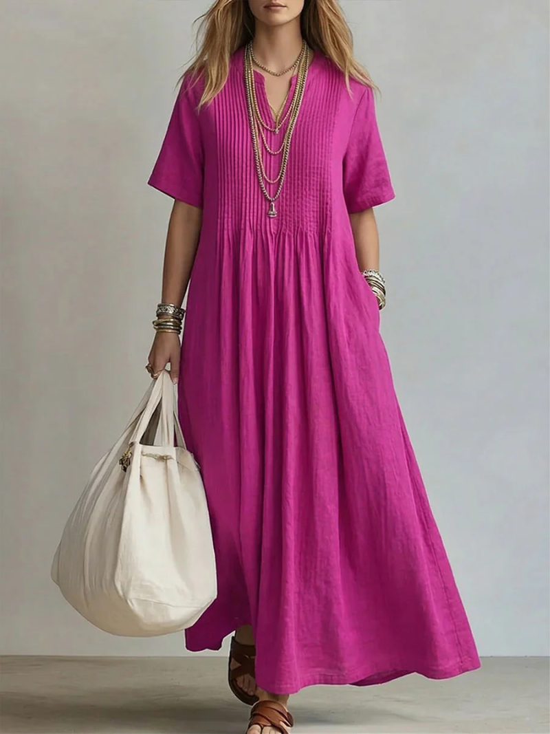 Pleated Maxi Dress