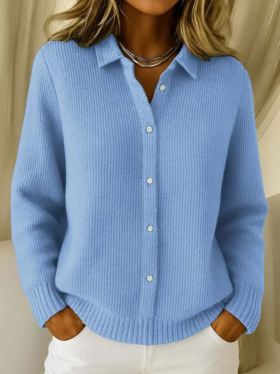 Knitted Polo Collar Jumper
